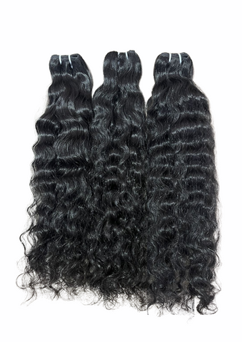 Lot de tissages indian natural curly